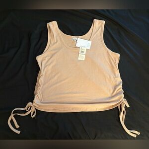 Junior’s plus Love Fire Cuban Sand wide ribbed side tie tank size 1X NWT
